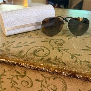 Jimmy Choo Black Aviator Sunglasses